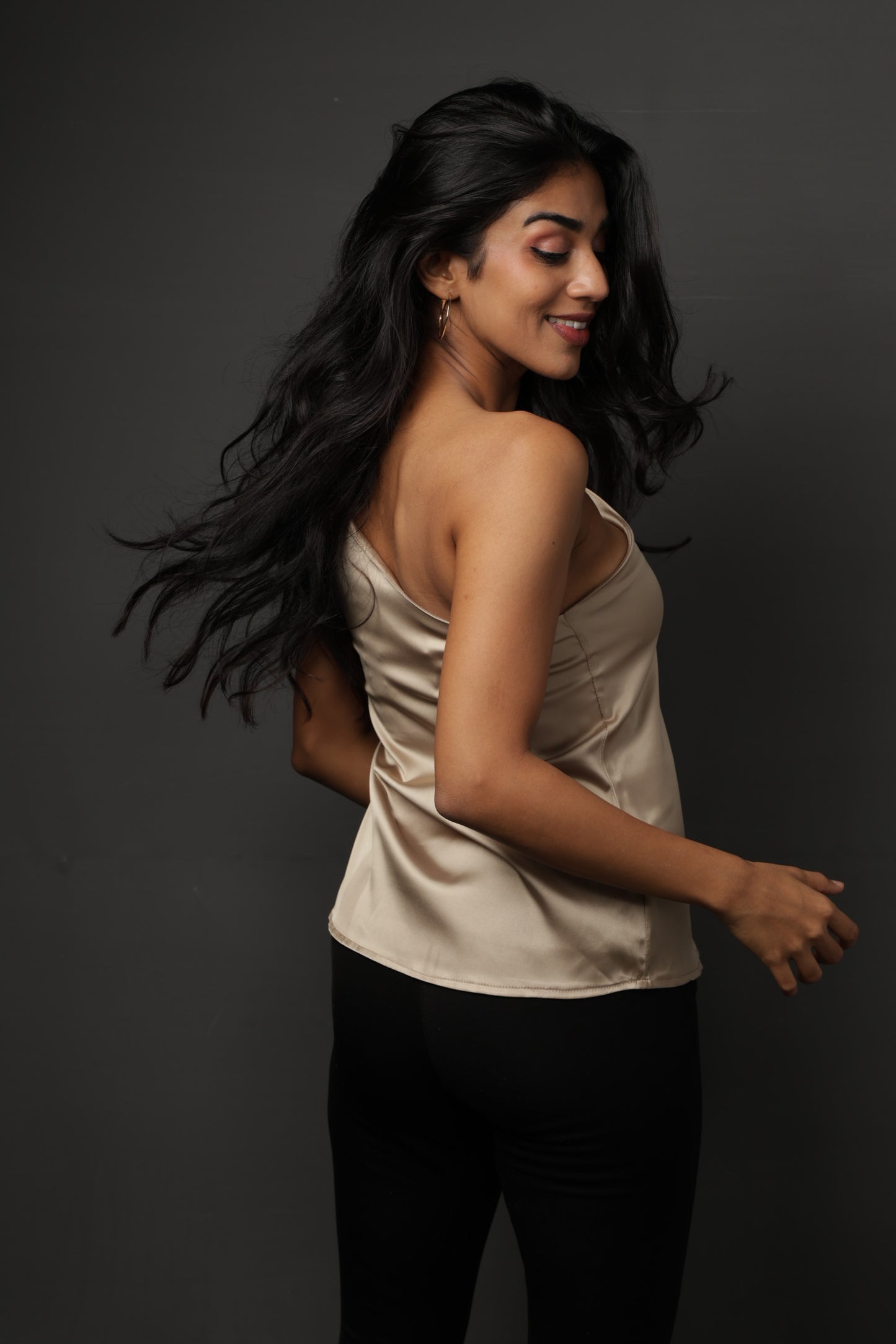 Selene One-shoulder top - Champagne Gold