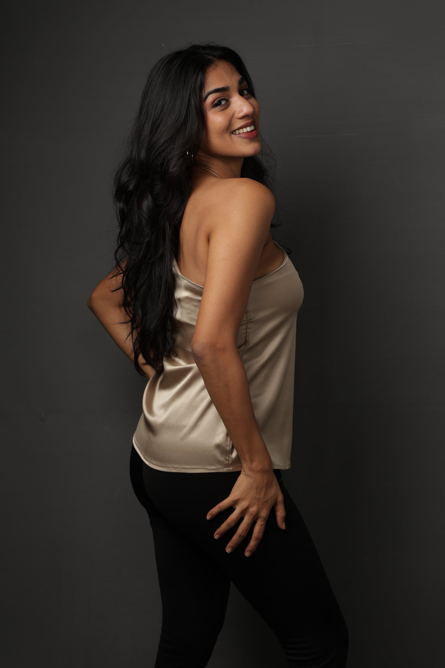 Selene One-shoulder top - Champagne Gold