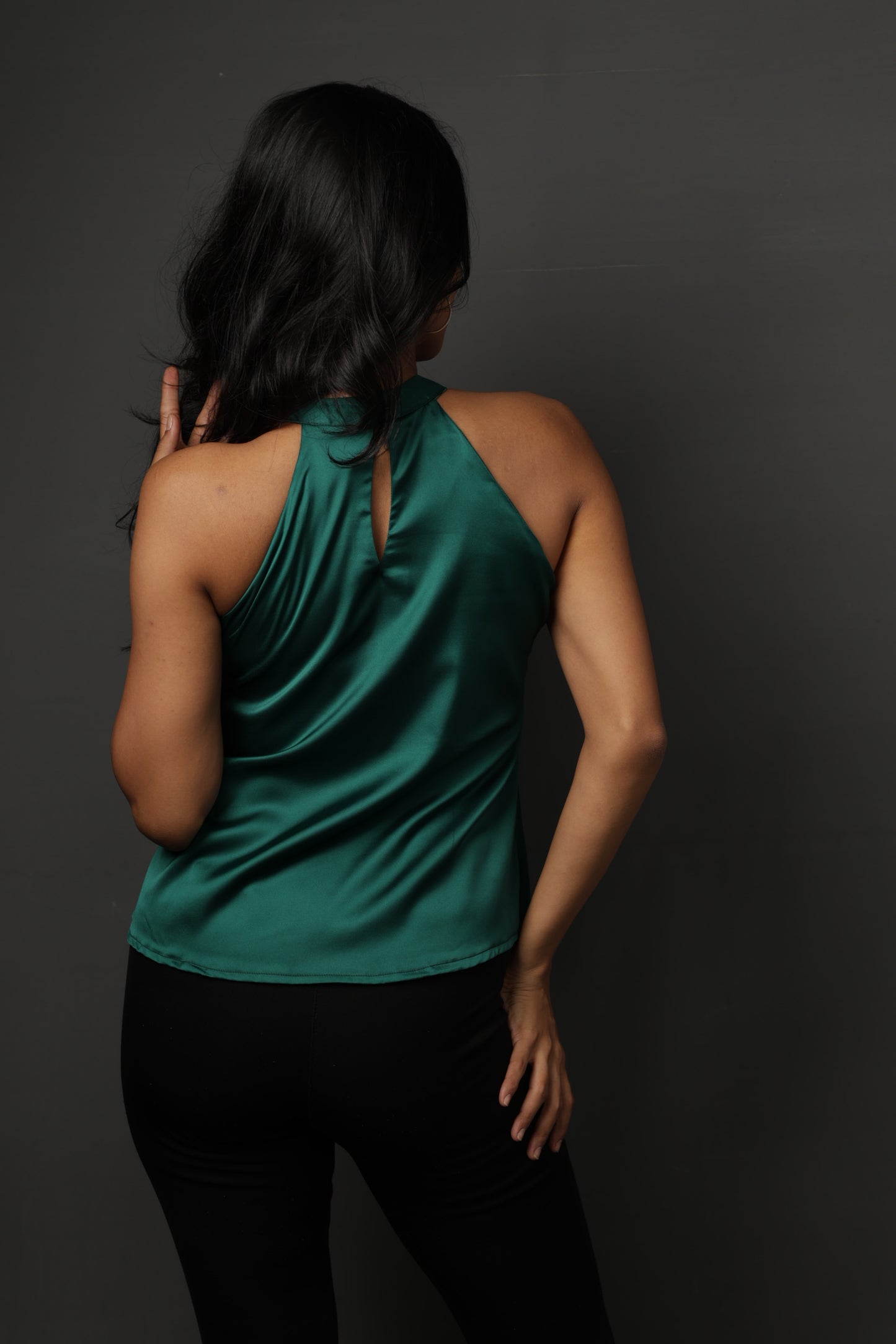 Aurora Halter top - Emerald Green