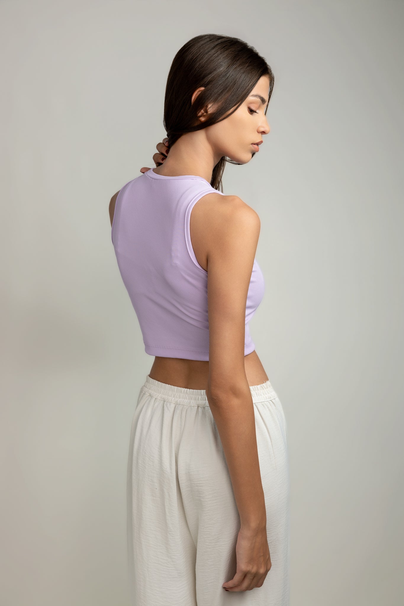 Ariana Rib Tank Top - Lilac Bliss Purple