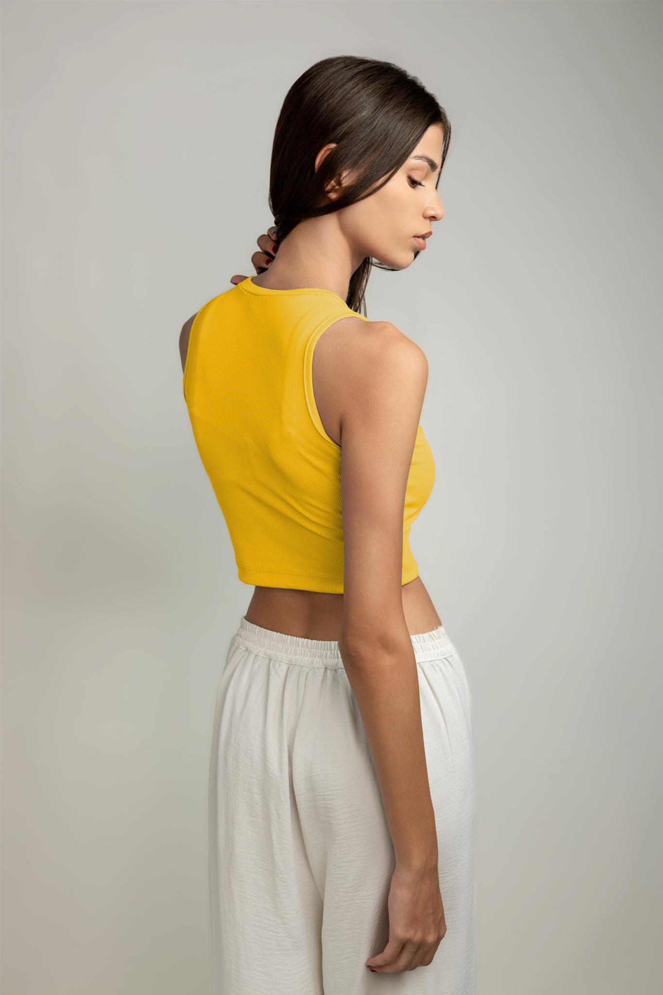 Ariana Rib Tank Top - Buttercup Yellow