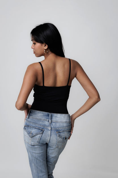 Spaghetti Bodysuit - Classic Black