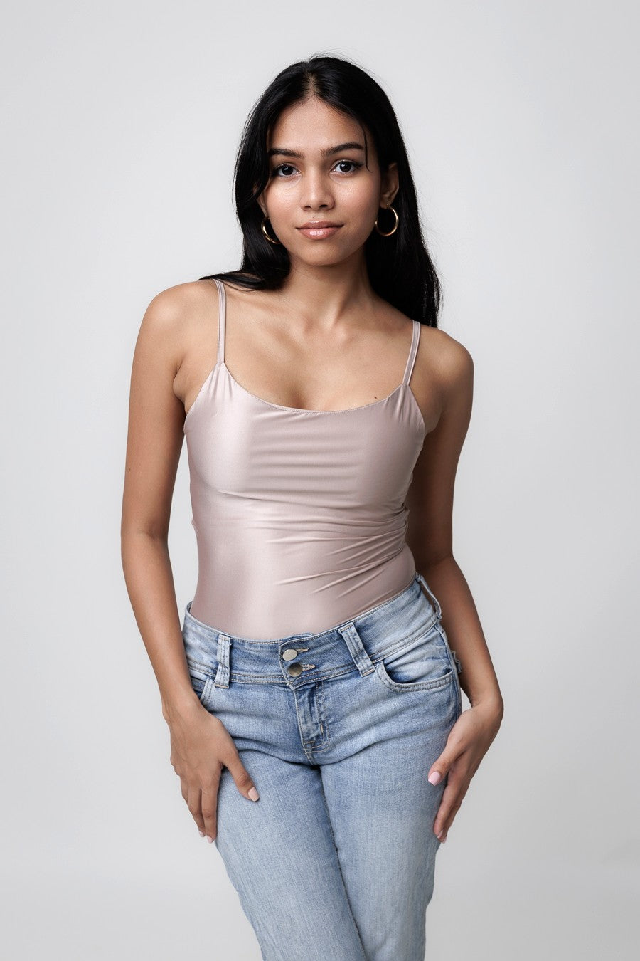 Spaghetti Bodysuit - Blush Nude