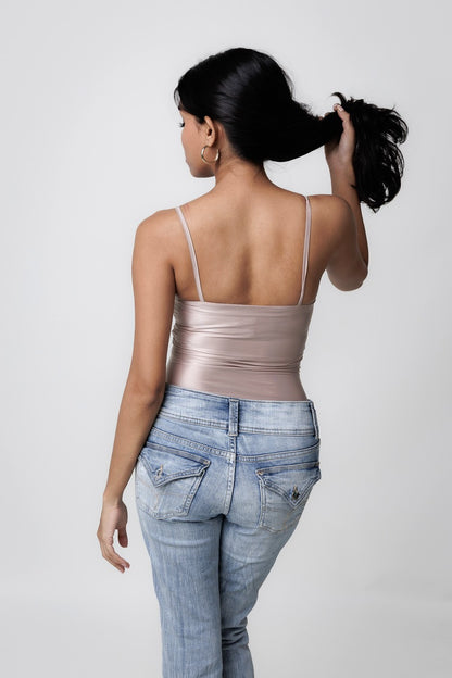 Spaghetti Bodysuit - Blush Nude