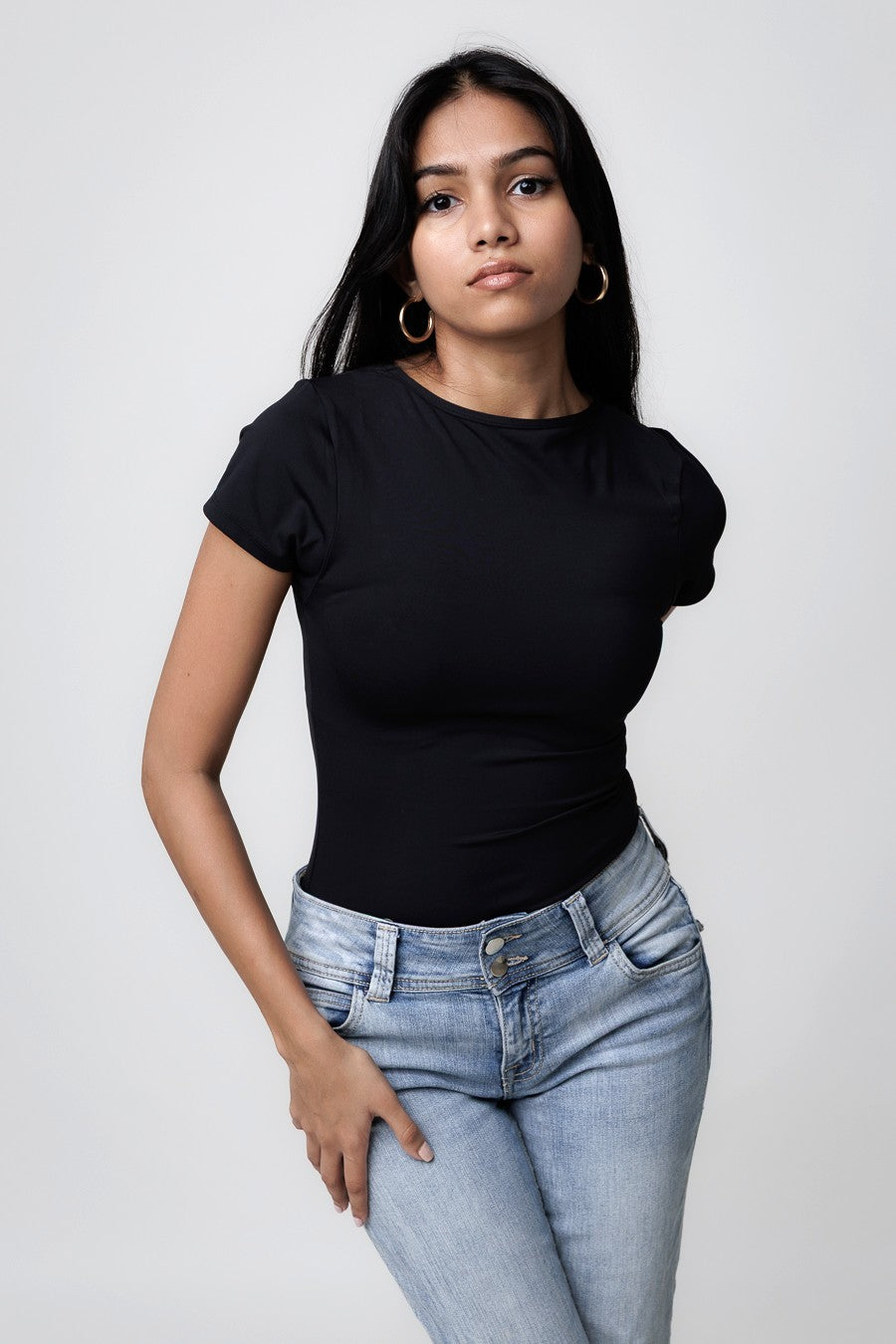 Basic Tee Bodysuit - Classic Black