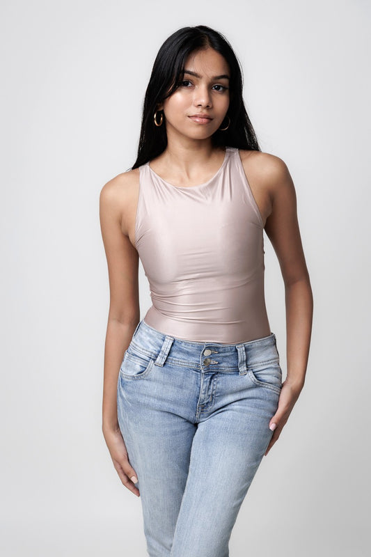 Tank-top Bodysuit - Blush Nude