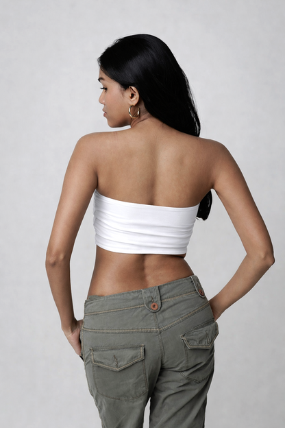 Stretch-Fit Tube Tops - Snowfall White